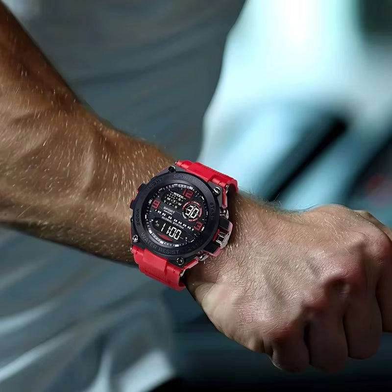 MAYZHISU, Reloj Electrónico De Lujo Para Hombre, Relojes Deportivos Para Exteriores Para Hombre, Cronómetro, Calendario Resistente Al Agua, Reloj Digital Para Niños, Regalo