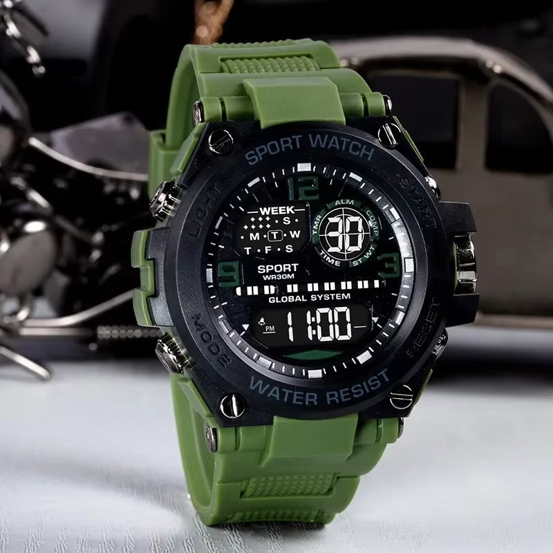 MAYZHISU, Reloj Electrónico De Lujo Para Hombre, Relojes Deportivos Para Exteriores Para Hombre, Cronómetro, Calendario Resistente Al Agua, Reloj Digital Para Niños, Regalo