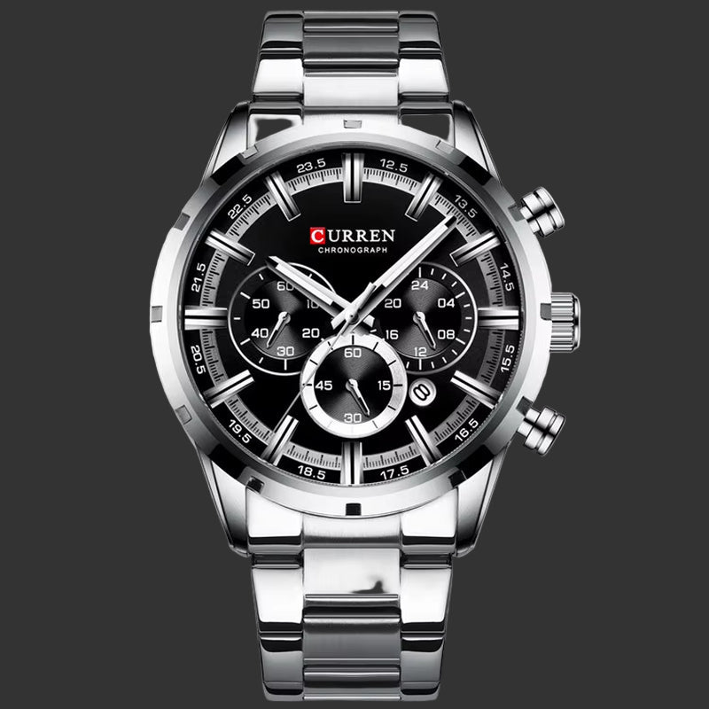 Reloj Curren Para Hombre, Esfera Azul, Banda De Acero Inoxidable, Fecha, Relojes De Negocios Para Hombre, Relojes De Pulsera De Lujo Resistentes Al Agua Para Hombre