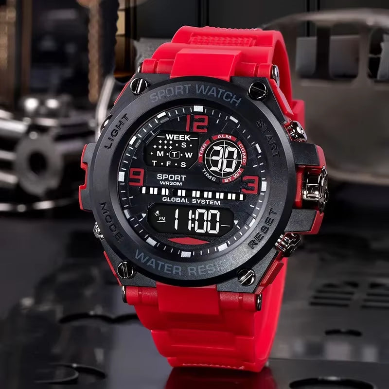 MAYZHISU, Reloj Electrónico De Lujo Para Hombre, Relojes Deportivos Para Exteriores Para Hombre, Cronómetro, Calendario Resistente Al Agua, Reloj Digital Para Niños, Regalo