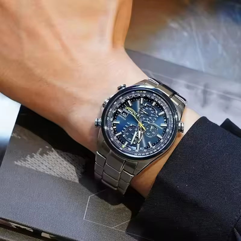 2025 Nuevos Relojes Para Hombres, Reloj De Pulsera Redondo De Lujo Multifunción De Negocios, Reloj De Cuarzo Con Banda De Acero Inoxidable Y Fecha