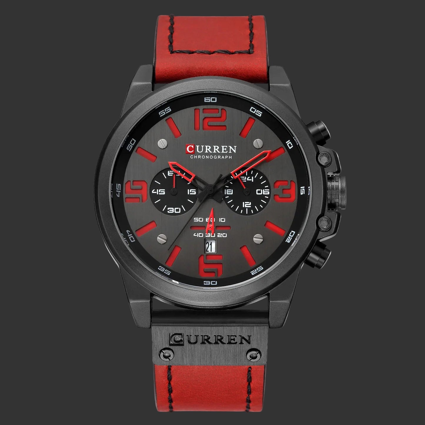 Relojes CURREN Para Hombre, Marca De Lujo, Reloj De Pulsera Deportivo Resistente Al Agua, Cronógrafo De Cuarzo, Reloj Militar De Cuero Genuino, Reloj Masculino