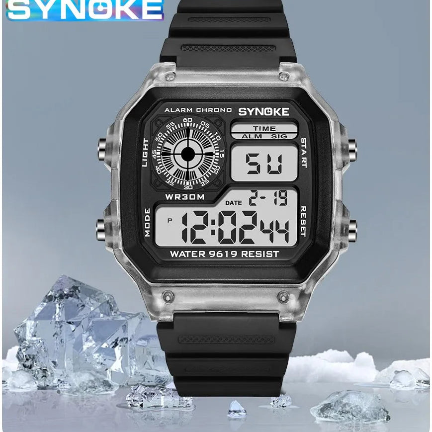 Relojes Digitales Para Hombre, Deportivo, Luminoso, Multifunción, Resistente Al Agua, Reloj De Pulsera Para Mujer, Para Exteriores Y Correr, Estudiante, Siete Luces Synoke