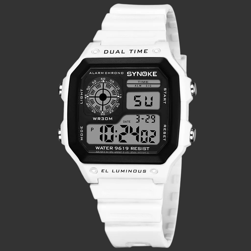 Relojes Digitales Para Hombre, Deportivo, Luminoso, Multifunción, Resistente Al Agua, Reloj De Pulsera Para Mujer, Para Exteriores Y Correr, Estudiante, Siete Luces Synoke