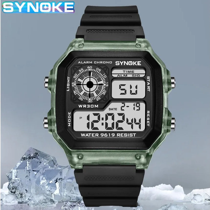 Relojes Digitales Para Hombre, Deportivo, Luminoso, Multifunción, Resistente Al Agua, Reloj De Pulsera Para Mujer, Para Exteriores Y Correr, Estudiante, Siete Luces Synoke