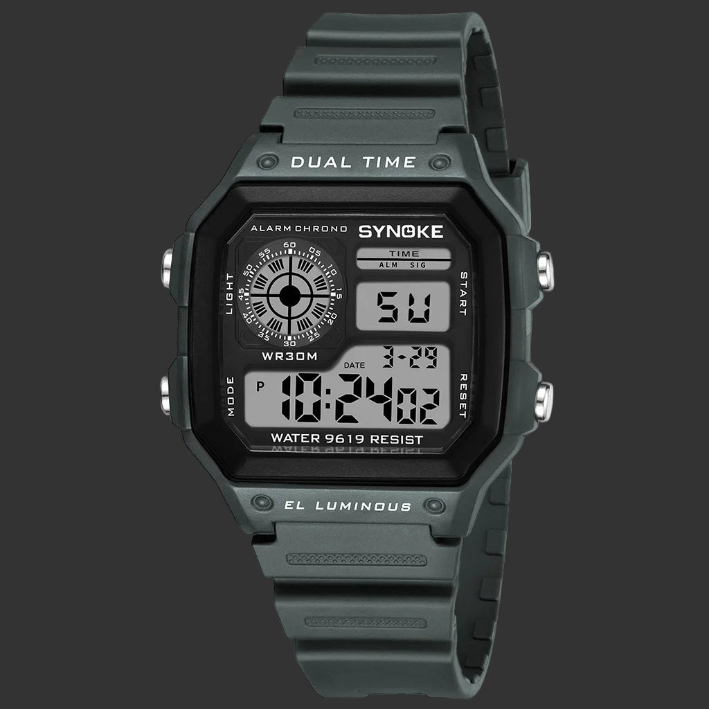 Relojes Digitales Para Hombre, Deportivo, Luminoso, Multifunción, Resistente Al Agua, Reloj De Pulsera Para Mujer, Para Exteriores Y Correr, Estudiante, Siete Luces Synoke