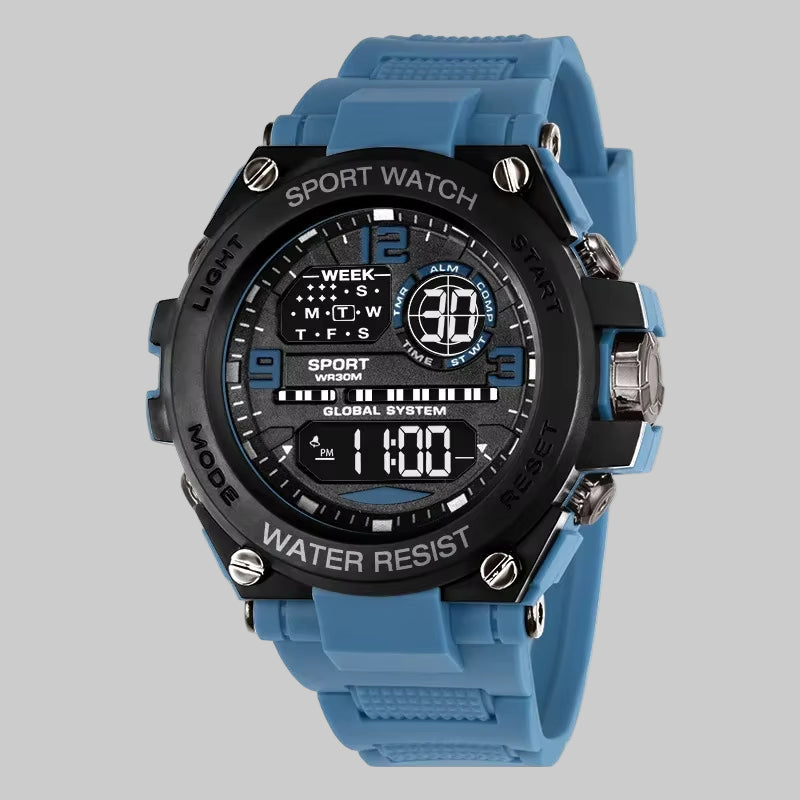 MAYZHISU, Reloj Electrónico De Lujo Para Hombre, Relojes Deportivos Para Exteriores Para Hombre, Cronómetro, Calendario Resistente Al Agua, Reloj Digital Para Niños, Regalo