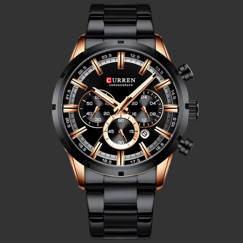 Reloj Curren Para Hombre, Esfera Azul, Banda De Acero Inoxidable, Fecha, Relojes De Negocios Para Hombre, Relojes De Pulsera De Lujo Resistentes Al Agua Para Hombre