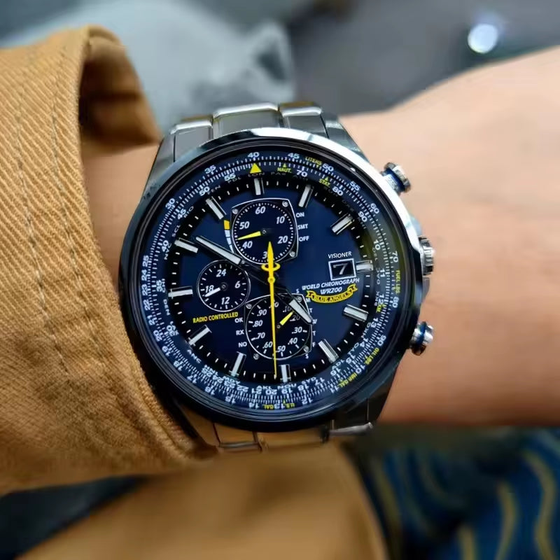 2025 Nuevos Relojes Para Hombres, Reloj De Pulsera Redondo De Lujo Multifunción De Negocios, Reloj De Cuarzo Con Banda De Acero Inoxidable Y Fecha