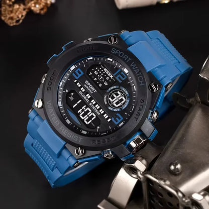 MAYZHISU, Reloj Electrónico De Lujo Para Hombre, Relojes Deportivos Para Exteriores Para Hombre, Cronómetro, Calendario Resistente Al Agua, Reloj Digital Para Niños, Regalo