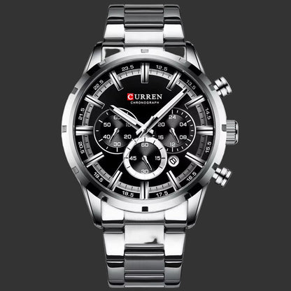 Reloj Curren Para Hombre, Esfera Azul, Banda De Acero Inoxidable, Fecha, Relojes De Negocios Para Hombre, Relojes De Pulsera De Lujo Resistentes Al Agua Para Hombre