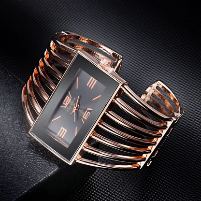 Reloj CANSNOW Para Mujer, Reloj De Pulsera De Oro Rosa a La Moda De Lujo, Reloj De Vestir Para Mujer, Reloj De Pulsera Para Mujer Saati Para Niñas, Relojes