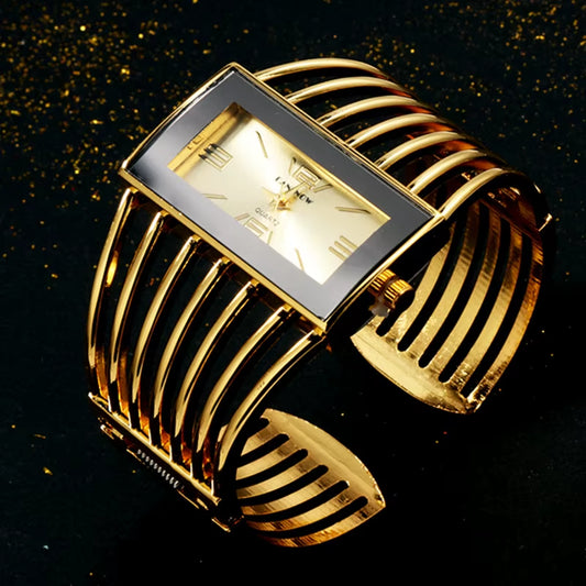 Reloj CANSNOW Para Mujer, Reloj De Pulsera De Oro Rosa a La Moda De Lujo, Reloj De Vestir Para Mujer, Reloj De Pulsera Para Mujer Saati Para Niñas, Relojes