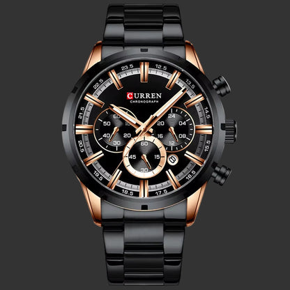 Reloj Curren Para Hombre, Esfera Azul, Banda De Acero Inoxidable, Fecha, Relojes De Negocios Para Hombre, Relojes De Pulsera De Lujo Resistentes Al Agua Para Hombre
